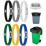 6 Pcs Large Elastic Bands,Trash Can Bag Bands,Kitchen Trash Bag Bands for 13 to 30 Gallon Garbage Cans,Durable Trash Bag Bands Elastic Bands to Hold Trash can Bags in Place (6 Colors)