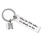 Melix Home Dungeons and Dragons Gifts Cute Keychain Dungeon Master DND Dragon Masters Gift, Medium, Metal,