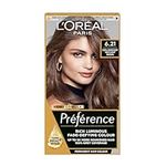 L'Oreal Paris Preference Hair Dye, Long Lasting, Luminous Permanent Hair Colour, 6.21, Zurich (Packaging may vary)