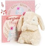 Tickle & Main Everybunny Prays, Baby and Toddler Gift Set with Praying Musical Bunny and Prayer Book in Keepsake Box, Girls, Pink