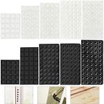 SNAGAROG Clear Rubber Feet, 404 Pcs Adhesive Bumper Pads Black Rubber Pads Self Stick Furniture Buffer Pads Flat Topped Bumper Pads Stops Clear Door Bumpers for Keyboard Laptops Cabinet Doors Drawers