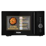 Haier 23L Solo Microwave Oven with Defrost Technology, Child Lock (HIL2301MBEJ, Black, Inbuilt Auto Cook Menus)