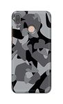 PRINTFIDAA® Printed Hard Back Cover Case for Huawei P20 Lite | Huawei Nova 3e Back Cover (Army Grey Camouflage) -2808