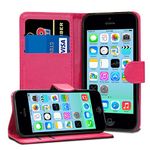 TypeandColor® Pink iPhone 5C Case Leather Flip Wallet Case Cover Pouch Holder - Apple iPhone 5C Case Cover & Screen Protector