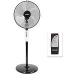 Duronic Pedestal Fan FN65 Stand Fan Floor Standing Fan 16 Inch Cooling Fan 5 Blade Oscillating Air Cooler Summer Fan Height Adjustable With remote