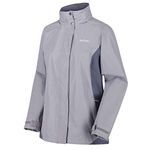 Regatta Daysha Hydrafort Waterproof Jacket with Concealment Hood Jackets Waterproof Shell, Women, Dapple/Onyx Grey, 10