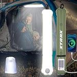 Qoolife Solar Camping Lights Bars 23.6IN/60CM Tent Lights Rechargeable 2000mAh Foldable Inflatable for Outdoor IP66 Waterproof LED Tube Light for Camping, Hiking, Travel and More