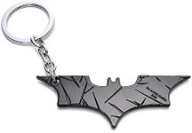 Loveboat Bat Symbol Keychain Zinc Alloy Metal Bat Mask Dart Keychain (Black)