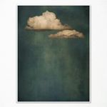 Venphude Vintage Sky Cloud Canvas Wall Art, Retro White Clouds In The Blue Sky Art Prints, Nature Landscape Cloud Painting Poster for Room Aesthetic, Moody Clouds Picture Decor 24x36in Unframed