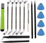 PagKis Screwdriver set and opening tools for iPhone and Macbook devices with ESD Safe Tweezer set, plastic/metal spudger and opening picks