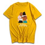 Soul Mates (Always Together) Women BFFs T-shirts (Large, Yellow)