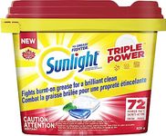 Sunlight Dishwasher Detergent, AutoDish Pacs, Triple Power 72 count, Fresh Scent