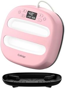 Calogy Pressa a Caldo per Magliette, 25,4x25,4cm(10 * 10") Termopressa Portatile, Macchina Stampante per Tessuti, Borse, Cuscini, Cappelli Progetti con Vinile a Trasferimento Termovinile(Rosa Bianco)