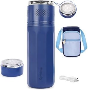 Insulin Cooler Travel Case for 4 Pens,Medication Cooler for Travel with Temp Display&Ice Packs,Diabetic Insulin Case with Portable Cup Sleeves,Supports Mobile Power Cooling,TSA Approved(Blue)