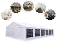 WIMBA Marquee Party Tent 6x12m - Inc ALL Sides & Ground Bar - 220 g/m² PE - Heavy Duty - Garden Gazebo Tent Canopy for Wedding, Birthday, Camping Trips, Garden, Pub, Hiring