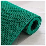 TurtleGrip Multipurpose Commercial PVC Floor Mat, Door Mat for Kitchen, Swimming Pool and Entryways | Dirt/Mud Trapper Heavy Duty mat | 4ft x 8ft Green |