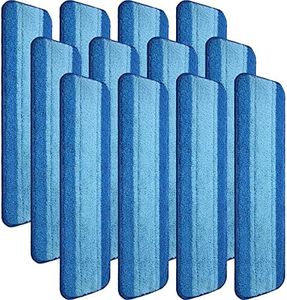 12 Pieces Microfiber Cleaning Pads Compatible with Bona Mop Reusable 18 Inch Mop Replacement Pads Washable Microfiber Mop Pads Refills Replacement Mop Heads for Floor Cleaning