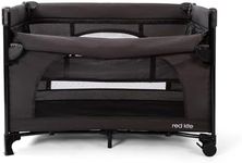 Red Kite Dreamer Bedside Crib with Newborn Bassinette - Black