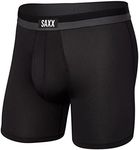 SAXX Men's Underwear – VIBE Super Soft Trunk Briefs with Built-In Pouch Support - Pack of 2, Underwear for Men, Black, Large