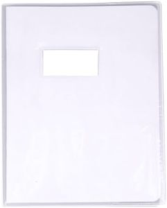 Clairefontaine 73001C - Copertina del libro/Copertina del libro Calligraphe Cristal 17x22 cm, porta etichette, in PVC trasparente e resistente, liscio, incolore, 1 pezzo