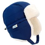 Jan & Jul Kids Windproof Trapper Winter Hat Faux Fur (L: 2-5T, Nebula Blue)