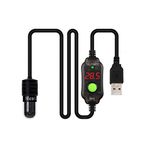 DONGKER Aquarium Heater,10W USB Fish Tank Water Heater, Quartz Glass Submersible Thermostat Heater, for 3L Fish Tank Saltwater and Freshwater(°C)