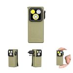 OLIGHT Oclip Ultra 530 Lumens Clip on Torch with UV Light, Floodlight, Spotlight, USB-C Rechargeable EDC Lamp with Magnetic Base, Durable Mini LED Flashlight for Running, Working, Hiking (Olive Green)