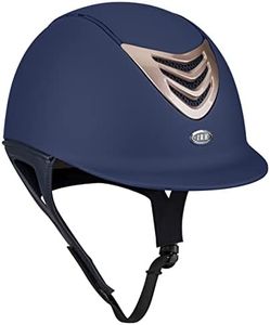 IRH 4G Horse Riding Helmet, Matte Navy with Rose Gold Vents, Small