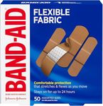 BAND-AIDBrand Flexible Fabric Adhesive Bandages for Minor Wound Care, Assorted Sizes, Family Pack, Cover and Protect Minor Wounds, Memory Weave Fabric, Gentle Removal, 50 Count