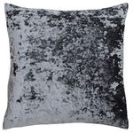 Riva Paoletti Verona Cushion Cover Square - Pewter Grey - Velvet Feel - Crushed Velvet Look - Hidden Zip Design - 100% Polyester - 55 x 55cm (22" x 22" inches) - Designed in the UK