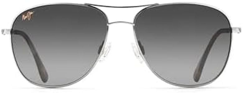 Maui Jim Unisex Adults Polarised Aviator Sunglasses, Silver / Neutral Grey, 59mm US