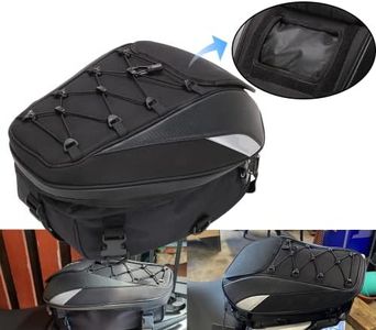 AnXin Borsa da Sella Moto, Impermeabile Posteriore Zaino da Campeggio a Doppio Uso per Casco per Esterni per Bagagli da Viaggio