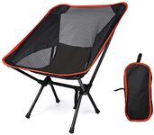 TGOPIT Polyester Camping Chairs, 1 Pack Ultralight Portable Collapsible Foldable Beach Chairs With Carry Bag Breathable For Outdoor Camping, Backpacking, Hiking Lightweight (Multi)