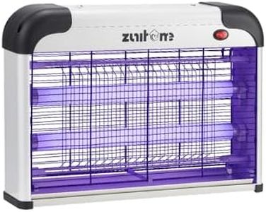 ZUNI Electric Bug Zapper, 2400 Volt Powerful Flying Insect Mosquito Fly Zapper, 20W Blue UV Light Attract, Durable Mosquito Trap, Easy-to-Clean, with a Removable Washable Tray