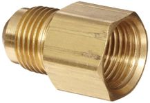 Anderson Metals - 54046-0606 Brass Tube Fitting, Coupling, 3/8" Flare x 3/8" Female Pipe