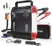 Car Jump Starter with Air Compressor, UTRAI 150PSI 5000A 27000mAh 12V Battery Booster Jump Starter (Up tp All Gas and 8L Diesel), Car Booster Battery Pack with Power Bank Jumper Cables Tire Inflato