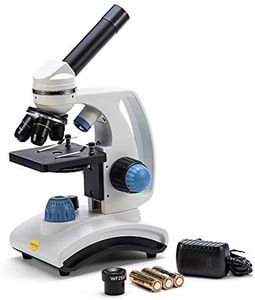 Swift SW100 Compound Kids Microscope with 40x Magnification, Rotating Monocular Head, All Glass Optics, Dual LED Lights, Carry Handle and Cordless Ability for Kids and Beginners