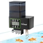 Petbank Automatic Fish Feeder for Aquarium - 230/510ml Timer Fish Feeder Dispenser with 0.1-2g Precision Feeding, Moisture-Proof Auto Fish Feeder with Feed Cleaning & Shortage Alert, USB Rechargeable
