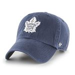 47 NHL Toronto Maple Leafs Clean Up Unisex Baseball Cap, Adjustable Strap & Buckle, Maple Leaf Logo, Colour Navy Blue