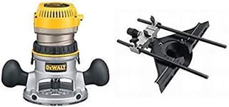 DEWALT DW616 1-3/4-Horsepower Fixed Base Router with DW6913 Router Edge Guide with Fine Adjustment and Vacuum Adaptor