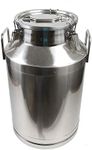 60L/15.85Gal Milk Cans-Stainless Steel Milk Transport Barrels Pail Milk Bucket Jug Oil Barrel Wine Barrel Canister Silicone Seal Barrels