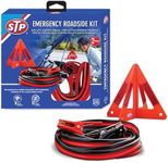 STP 3-Piece Roadside Kit, Jumper Cables for Car Battery, 12 ft Heavy Duty Automotive Booster Cables with Reflective Triangle and Carrying Case