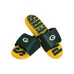 Green Bay Packers NFL Mens Gradient Wordmark Gel Slide - M