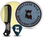 Striking Viking Mustache Wax Kit with Comb - 2 Oz, Bergamot Thunder