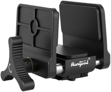 HUNTPAL Slant Gun Clamp Rifle Saddle Mount, Hunting Shooting Tripod Rest with Integrated Quick Release Arca-Swiss Rail, Enhanced Accuracy Ball Head & Adapter