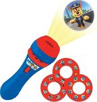 Lexibook LTC050PA, Paw Patrol helper on four paws flashlight and projector with 3 lenses, 24 pictures, create your own stories,White,Medium