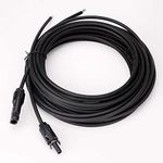 Home PV+ Solar DC Cable, 4sqmm with Crimped MC4 Connector (DC Cable 1mtr + MC4 Connector(M+F) Black)