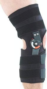 NEO G Adjusta Fit Hinged Open Knee Brace - Medical Grade Quality pre/post-operative aid HELPS control flexion & extension movements injured weak or arthritic knees - ONE SIZE Unisex Support