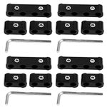 Spark Plug Wire Separator, 12 Pcs Aluminum Alloy Engine Spark Plug Wire Separator Kit replacement for 8mm 9mm 10mm Engine Wire Divider(Black)