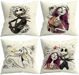 18x18 in Set of 4 Decorative Pillowcase Valentine Day Throw Pillow Cover Gifts for Gothic Room Couch Sofa Decor, Gifts for Women Men, Couples, Boyfriend